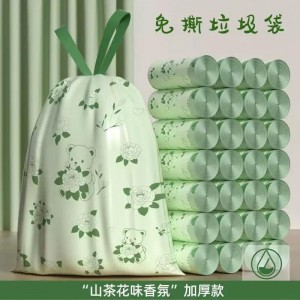 山茶花清香加厚手提垃圾袋